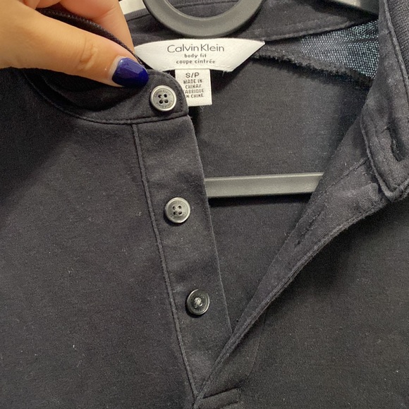 Calvin Klein Mens Black Short Sleeve Polo - Picture 3 of 6